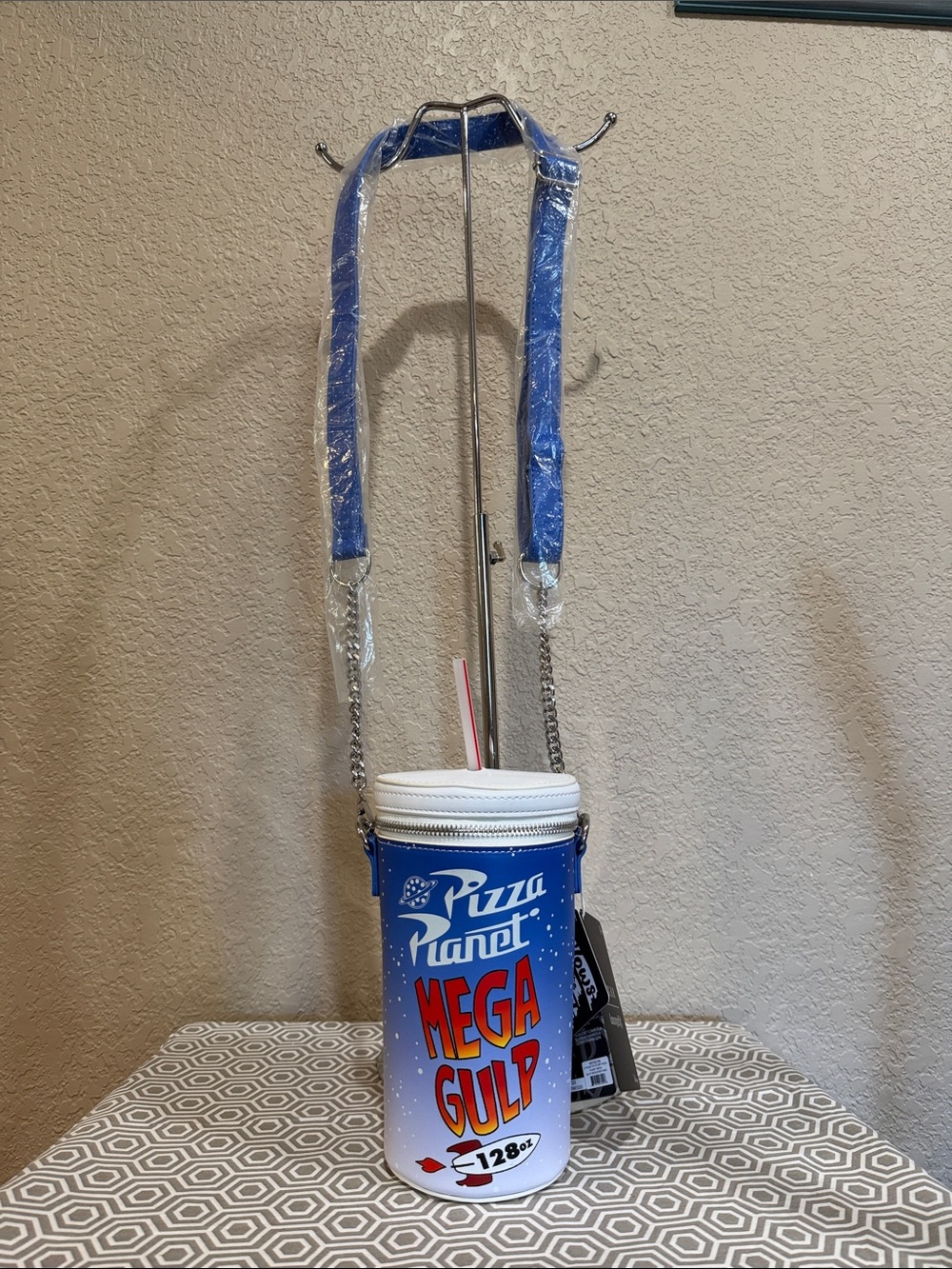 Pizza Planet Mega Gulp Blue Crossbody Drink Bag by Loungefly Toy Story